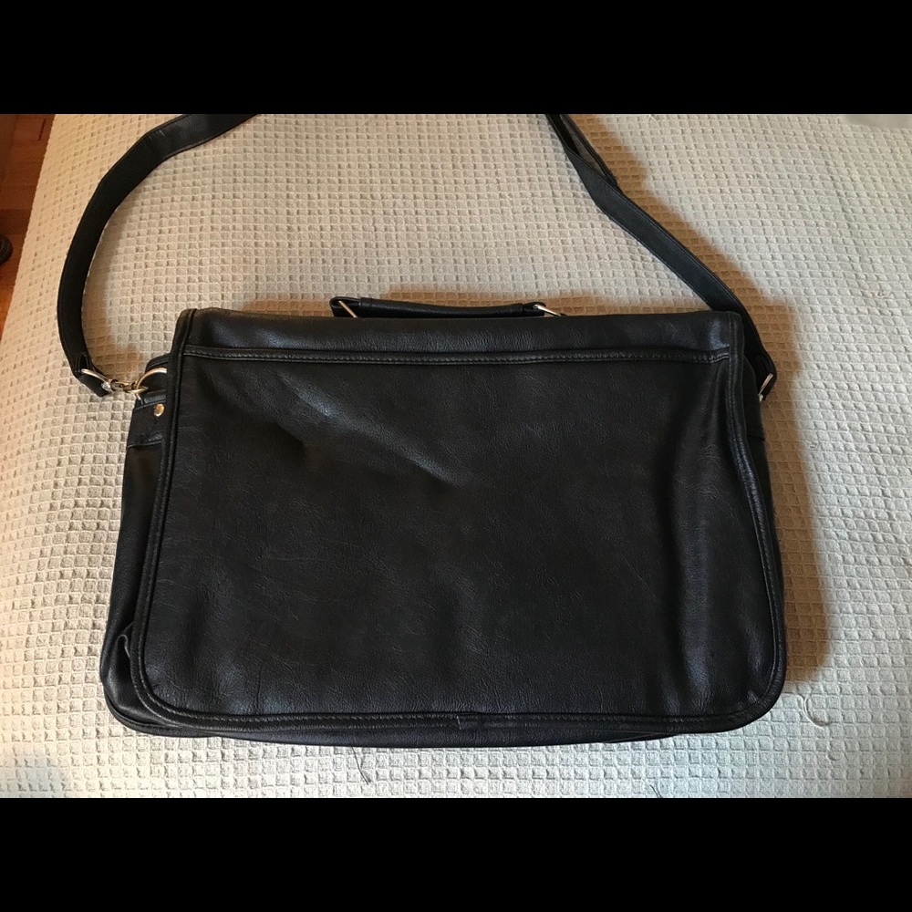 Leather-like laptop/school/business commuter bag - Picture 6 of 11